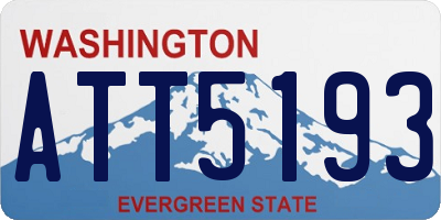 WA license plate ATT5193