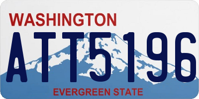 WA license plate ATT5196