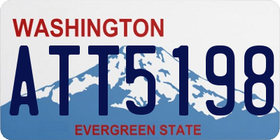 WA license plate ATT5198