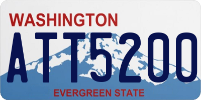 WA license plate ATT5200