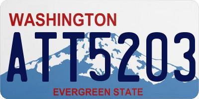 WA license plate ATT5203