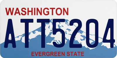 WA license plate ATT5204