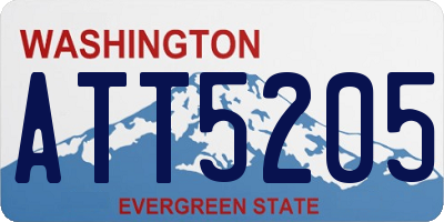 WA license plate ATT5205