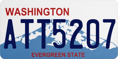 WA license plate ATT5207