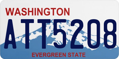 WA license plate ATT5208