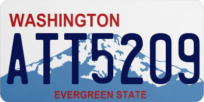 WA license plate ATT5209