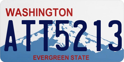 WA license plate ATT5213