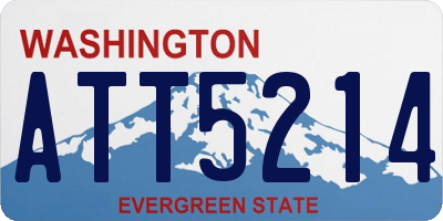 WA license plate ATT5214