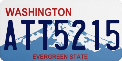 WA license plate ATT5215
