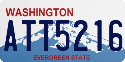 WA license plate ATT5216