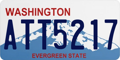 WA license plate ATT5217
