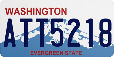 WA license plate ATT5218