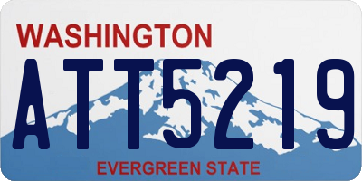 WA license plate ATT5219