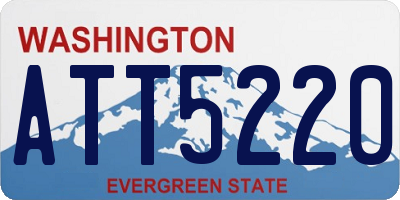 WA license plate ATT5220