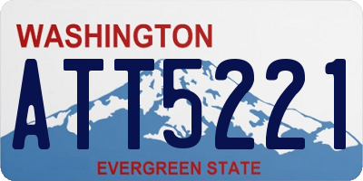 WA license plate ATT5221