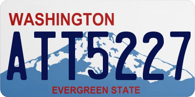 WA license plate ATT5227