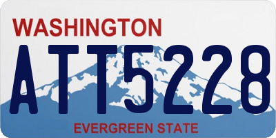 WA license plate ATT5228