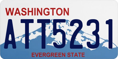 WA license plate ATT5231
