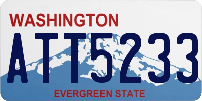 WA license plate ATT5233