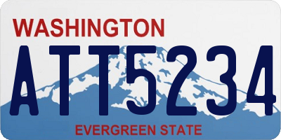 WA license plate ATT5234