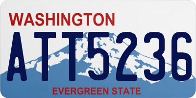 WA license plate ATT5236