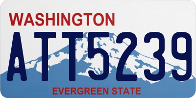 WA license plate ATT5239