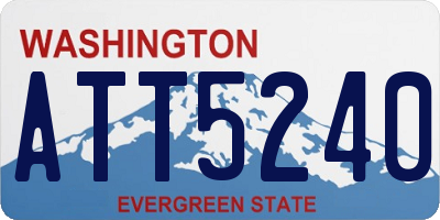 WA license plate ATT5240