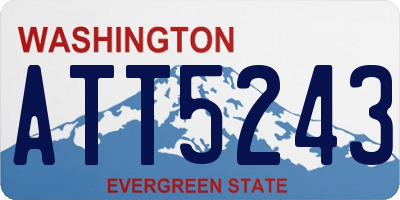 WA license plate ATT5243