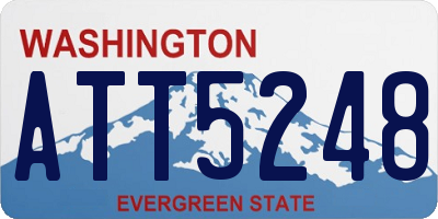 WA license plate ATT5248