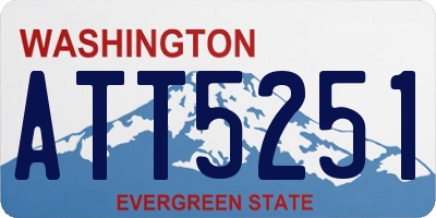 WA license plate ATT5251