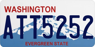 WA license plate ATT5252