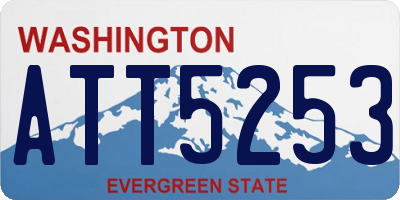 WA license plate ATT5253