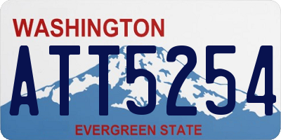 WA license plate ATT5254