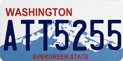 WA license plate ATT5255