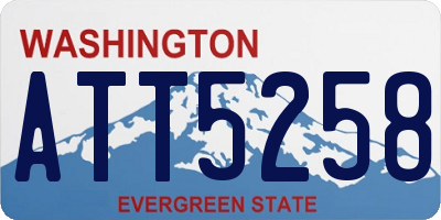 WA license plate ATT5258