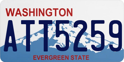 WA license plate ATT5259