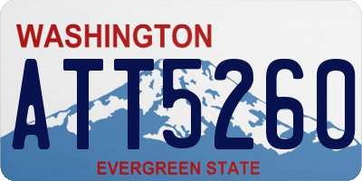 WA license plate ATT5260