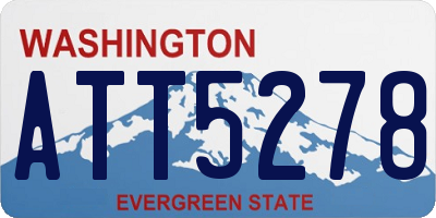 WA license plate ATT5278