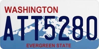 WA license plate ATT5280