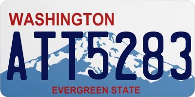 WA license plate ATT5283