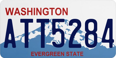 WA license plate ATT5284