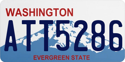 WA license plate ATT5286