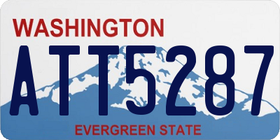 WA license plate ATT5287
