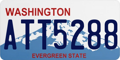 WA license plate ATT5288