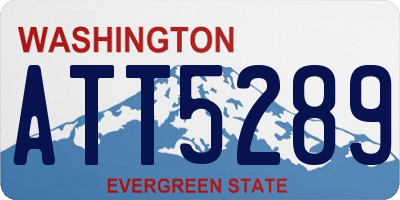 WA license plate ATT5289
