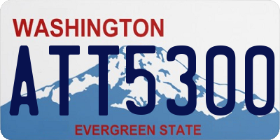 WA license plate ATT5300