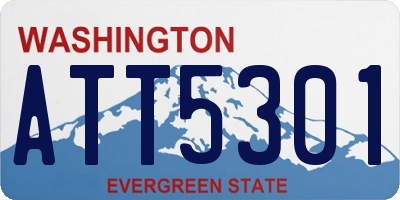 WA license plate ATT5301