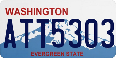 WA license plate ATT5303