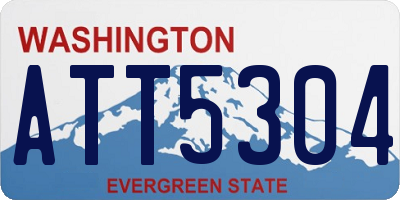 WA license plate ATT5304
