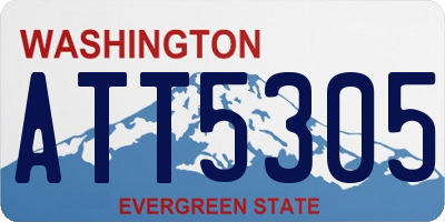 WA license plate ATT5305
